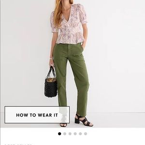 Garment-dyed cargo pant in chino twill (green) (size 25)